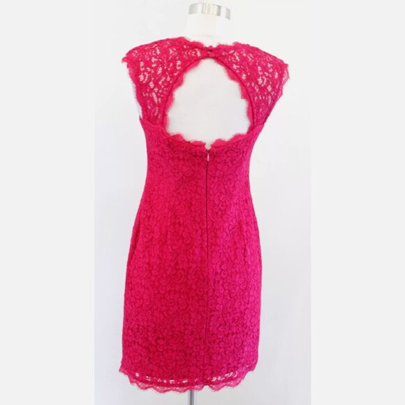 Adriana Pappell Fuschia Lace Mini dress - Picture 3 of 6
